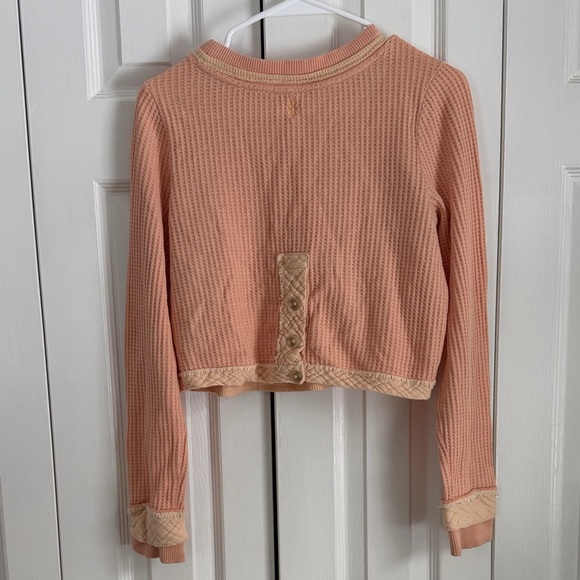 Free People Movement “Too Good” Long Sleeve Layer Top – Peach | Size Small - Picture 9 of 9